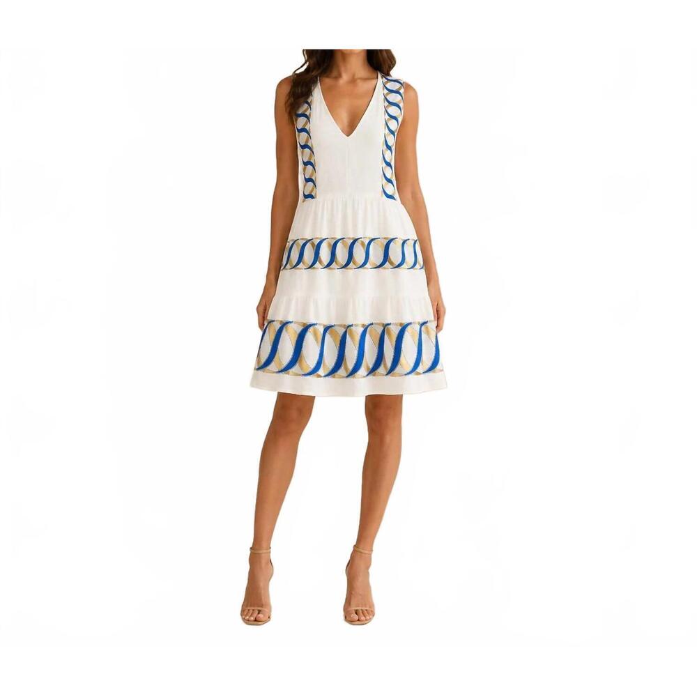 NEW MYSTERY RESORT solea mini dress in blue